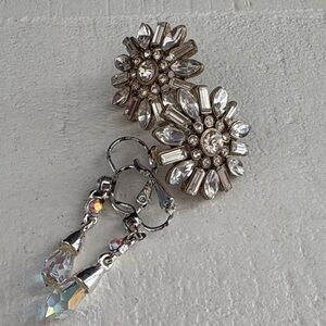 Elegant Crystal Flower Earrings